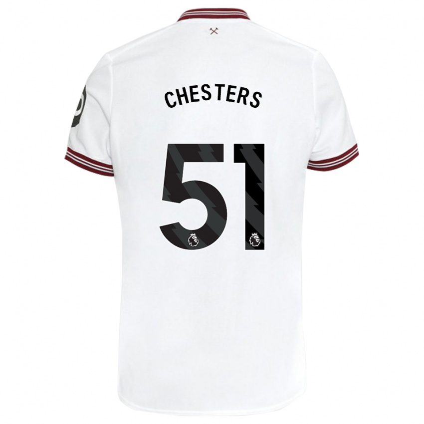 Herren Dan Chesters #51 Weiß Auswärtstrikot Trikot 2023/24 T-Shirt Belgien