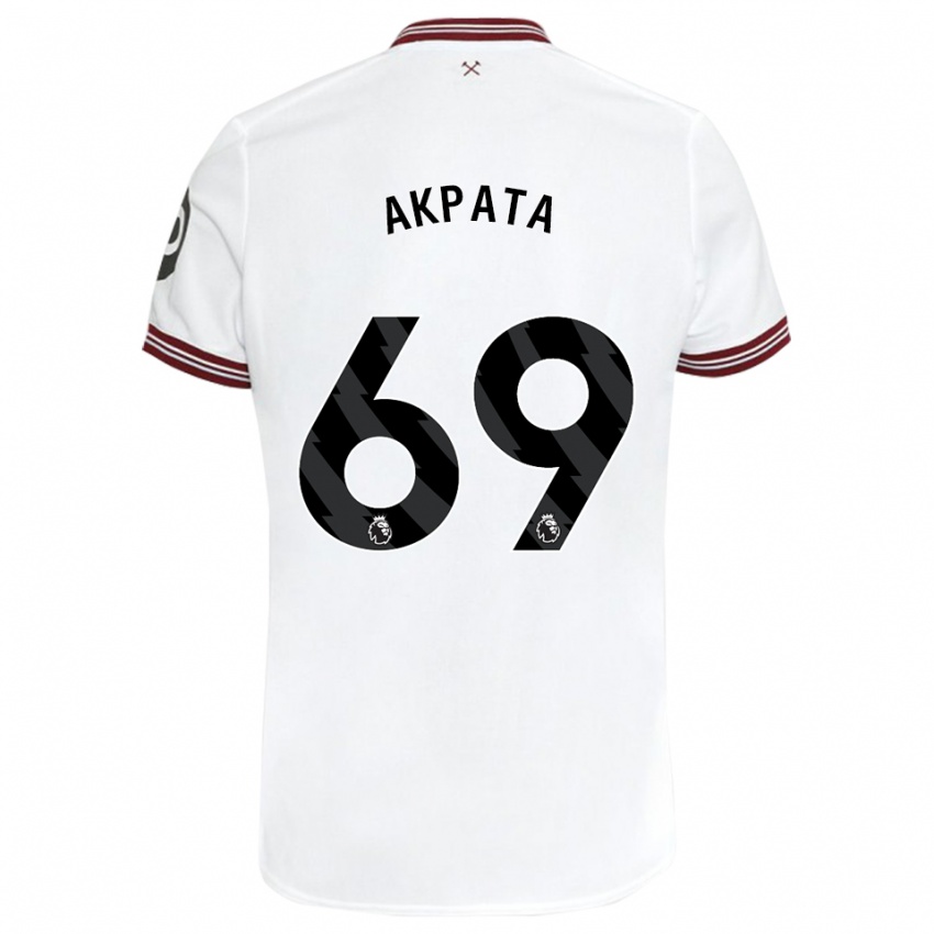 Heren Tyron Akpata #69 Wit Uitshirt Uittenue 2023/24 T-Shirt België