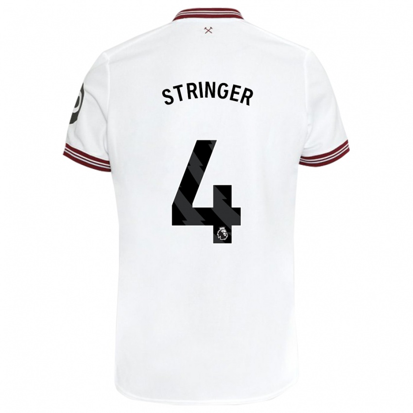 Heren Abbey-Leigh Stringer #4 Wit Uitshirt Uittenue 2023/24 T-Shirt België