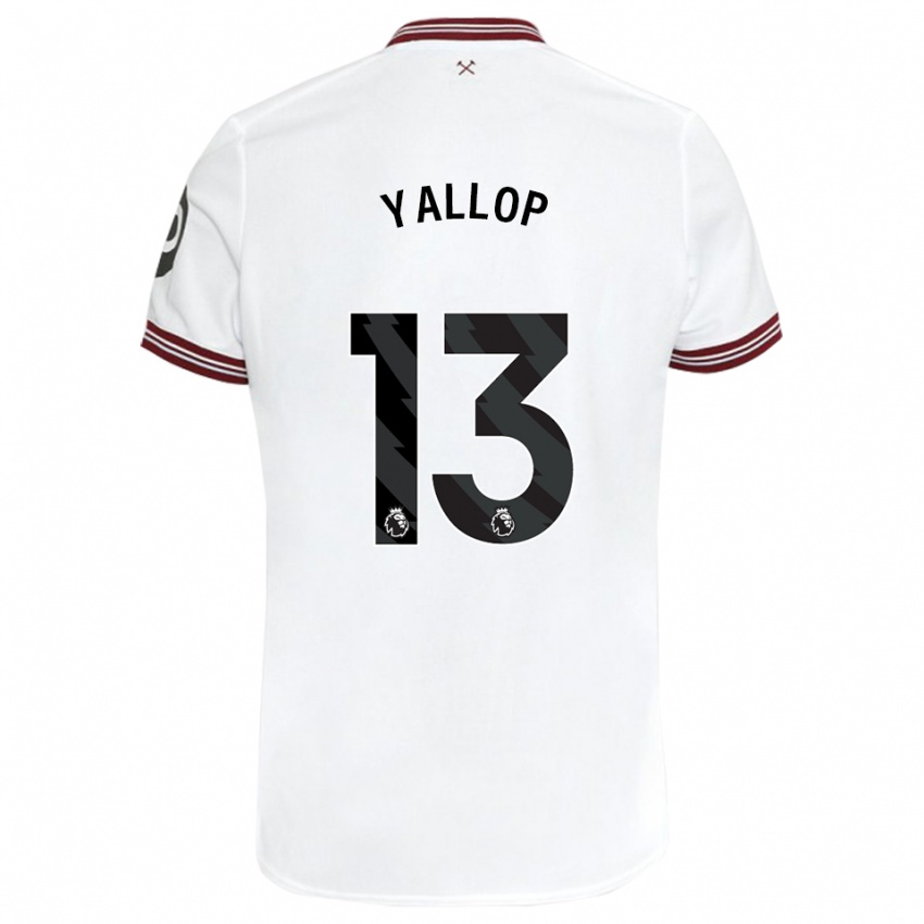Homme Maillot Tameka Yallop #13 Blanc Tenues Extérieur 2023/24 T-Shirt Belgique