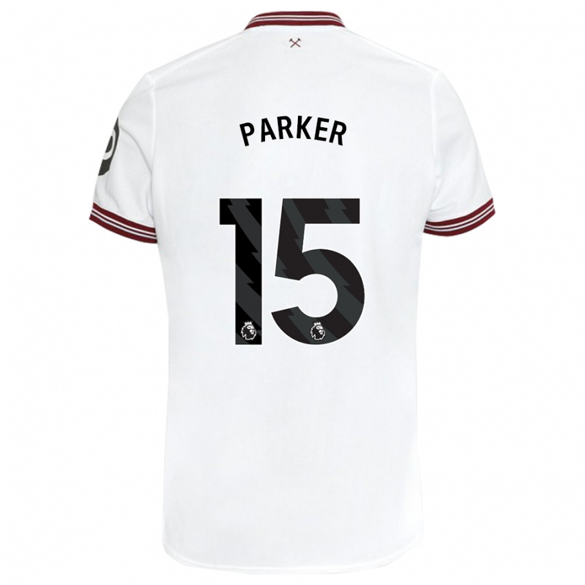 Herren Lucy Parker #15 Weiß Auswärtstrikot Trikot 2023/24 T-Shirt Belgien