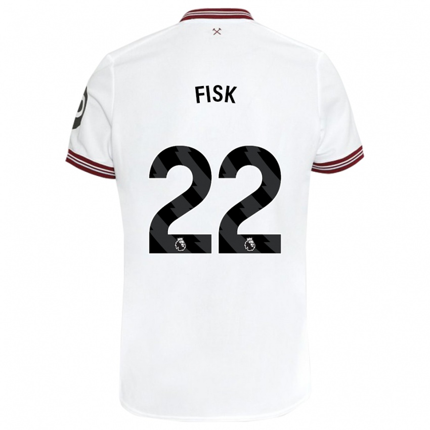 Herren Grace Fisk #22 Weiß Auswärtstrikot Trikot 2023/24 T-Shirt Belgien