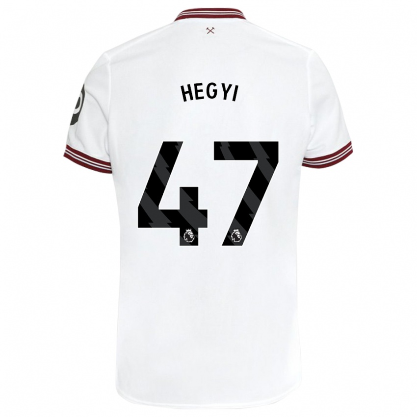 Herren Krisztian Hegyi #47 Weiß Auswärtstrikot Trikot 2023/24 T-Shirt Belgien