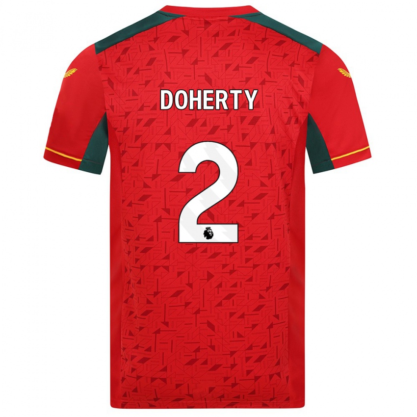 Herren Matt Doherty #2 Rot Auswärtstrikot Trikot 2023/24 T-Shirt Belgien