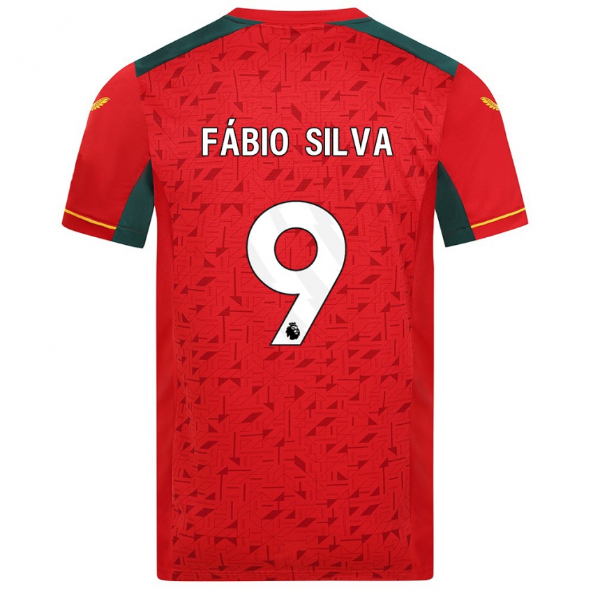 Herren Fabio Silva #9 Rot Auswärtstrikot Trikot 2023/24 T-Shirt Belgien