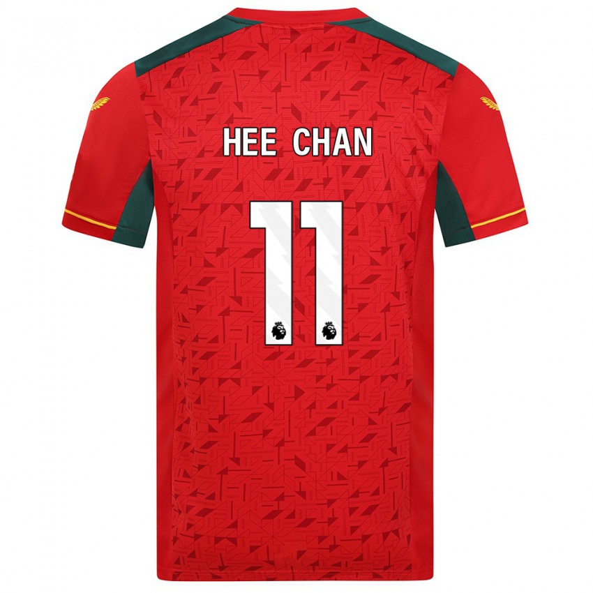 Herren Hee-Chan Hwang #11 Rot Auswärtstrikot Trikot 2023/24 T-Shirt Belgien