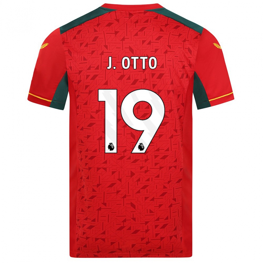 Herren Jonny Otto #19 Rot Auswärtstrikot Trikot 2023/24 T-Shirt Belgien