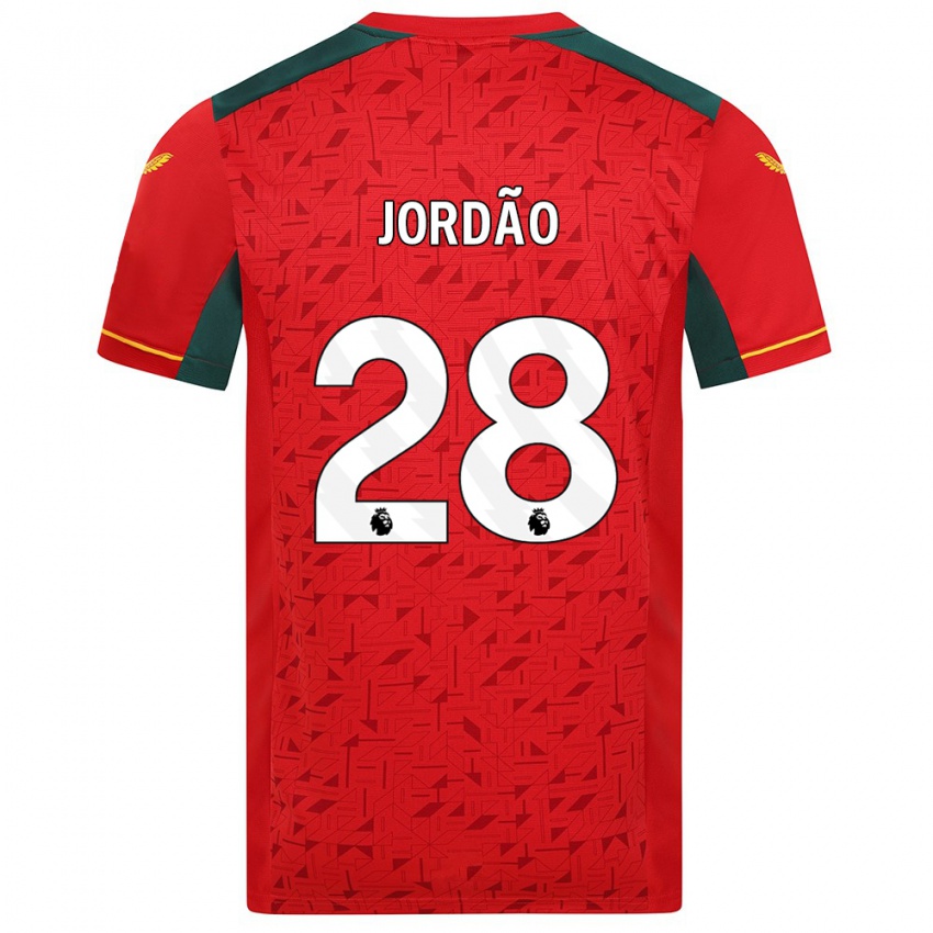 Herren Bruno Jordao #28 Rot Auswärtstrikot Trikot 2023/24 T-Shirt Belgien