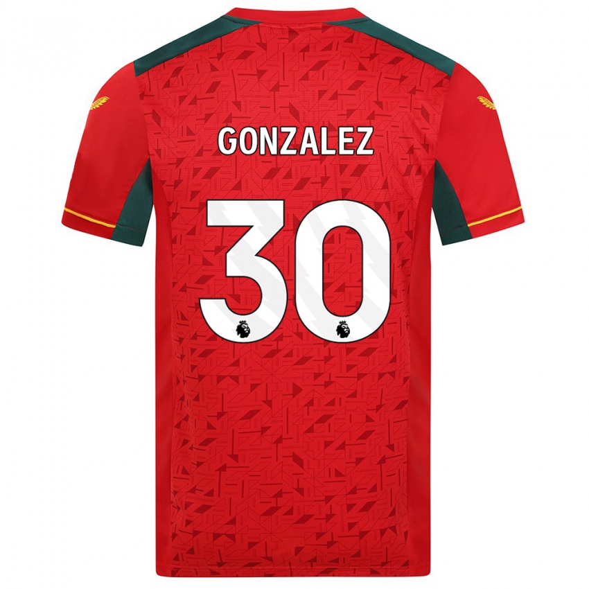 Herren Enso González #30 Rot Auswärtstrikot Trikot 2023/24 T-Shirt Belgien