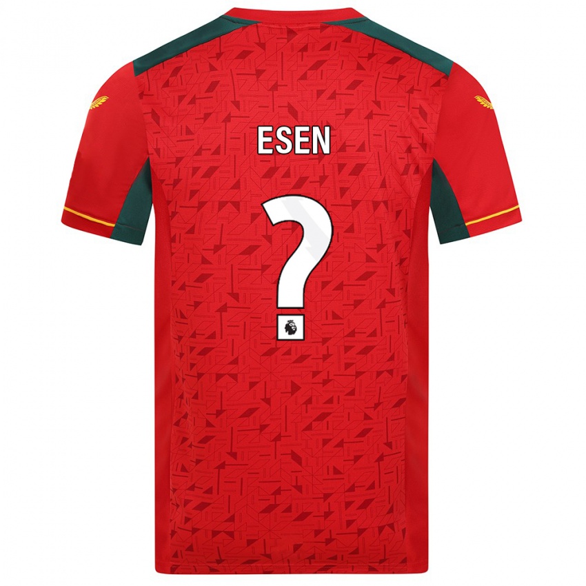 Herren Josh Esen #0 Rot Auswärtstrikot Trikot 2023/24 T-Shirt Belgien
