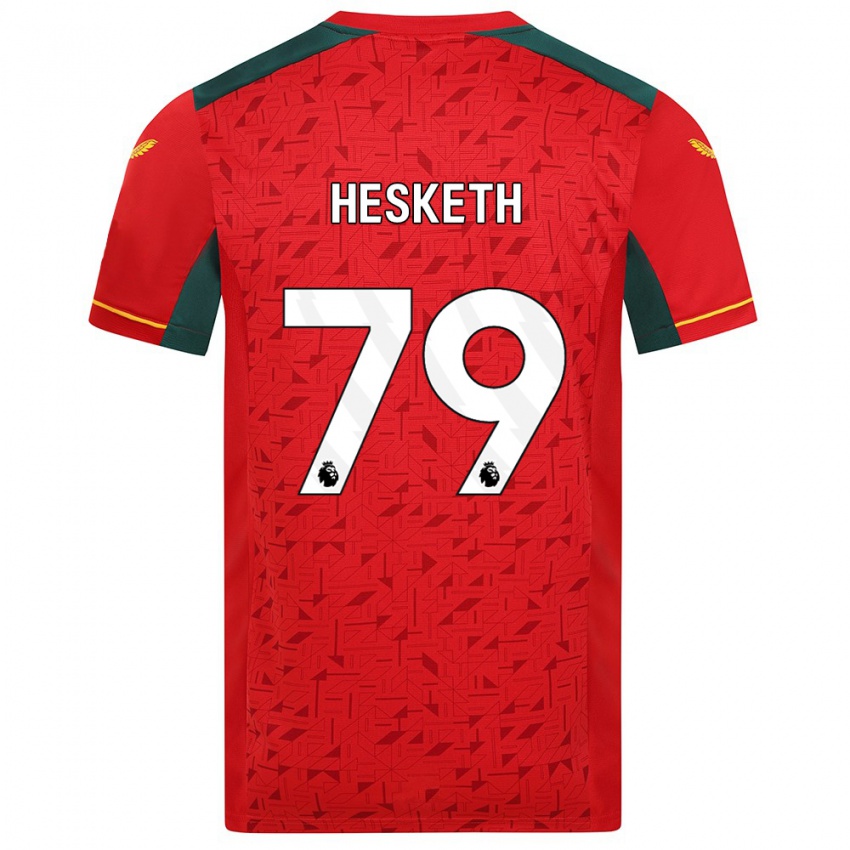 Herren Owen Hesketh #79 Rot Auswärtstrikot Trikot 2023/24 T-Shirt Belgien