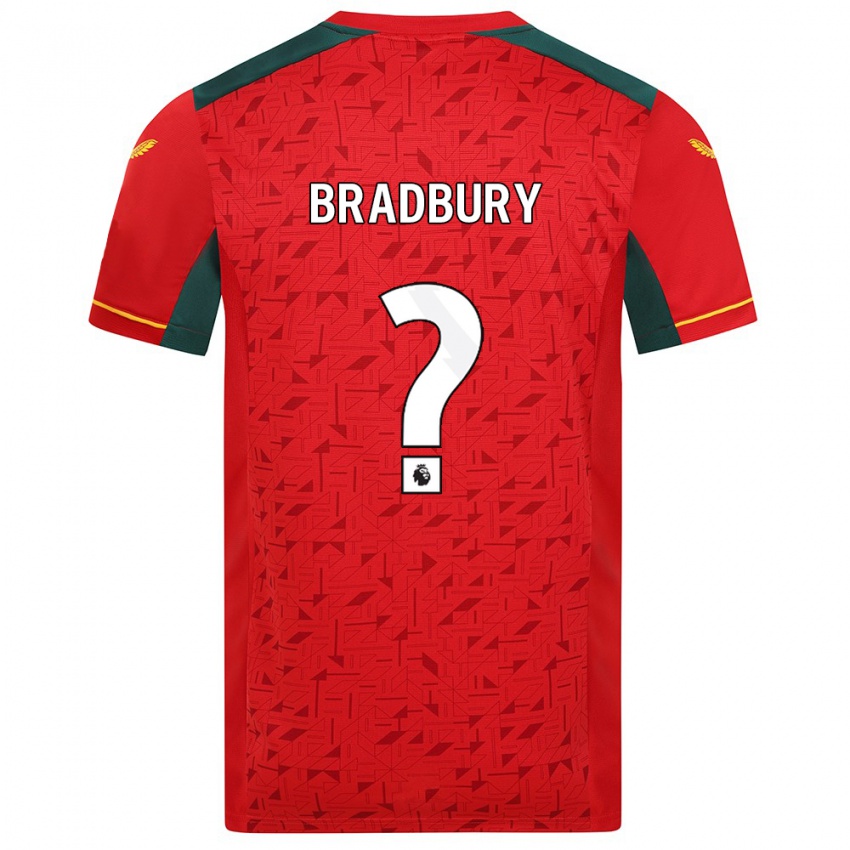 Heren Mackenzie Bradbury #0 Rood Uitshirt Uittenue 2023/24 T-Shirt België