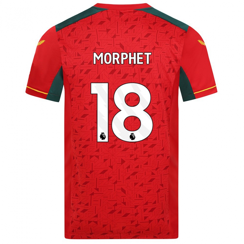 Herren Anna Morphet #18 Rot Auswärtstrikot Trikot 2023/24 T-Shirt Belgien