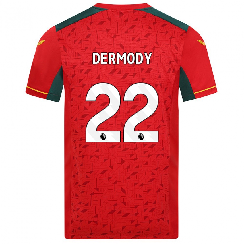 Herren Helen Dermody #22 Rot Auswärtstrikot Trikot 2023/24 T-Shirt Belgien
