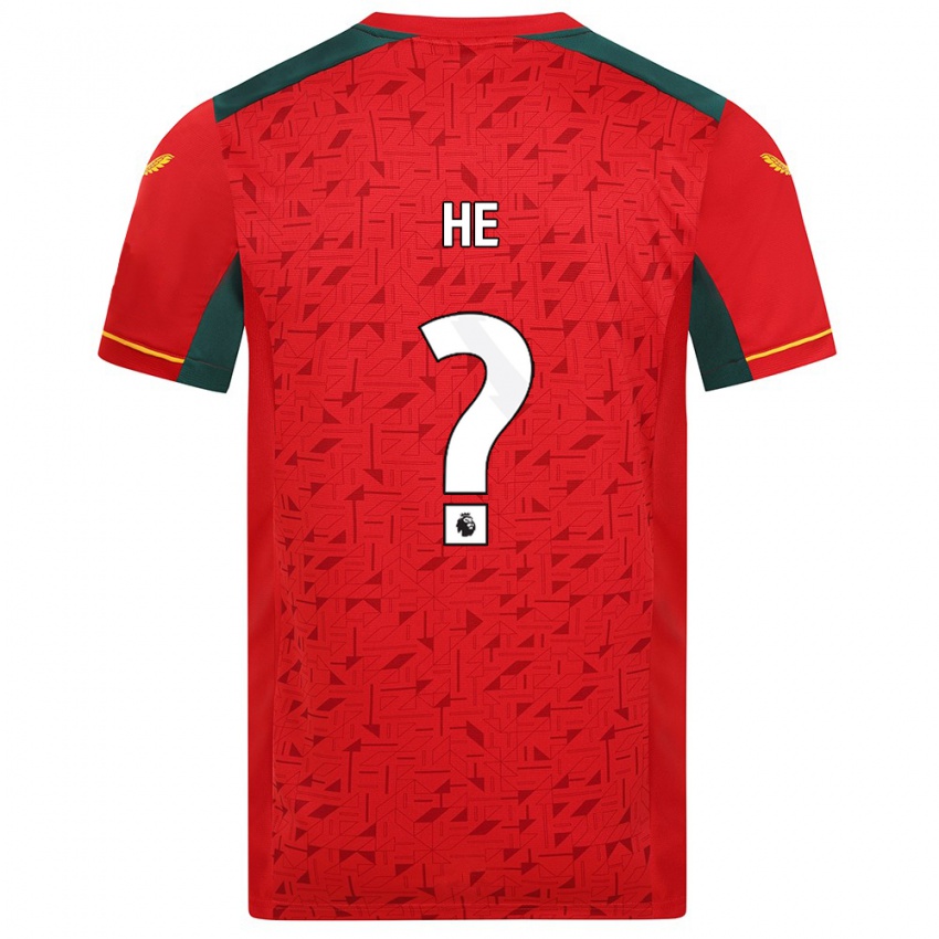Herren Dongda He #0 Rot Auswärtstrikot Trikot 2023/24 T-Shirt Belgien