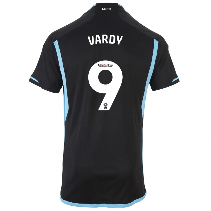 Heren Jamie Vardy #9 Zwart Uitshirt Uittenue 2023/24 T-Shirt België