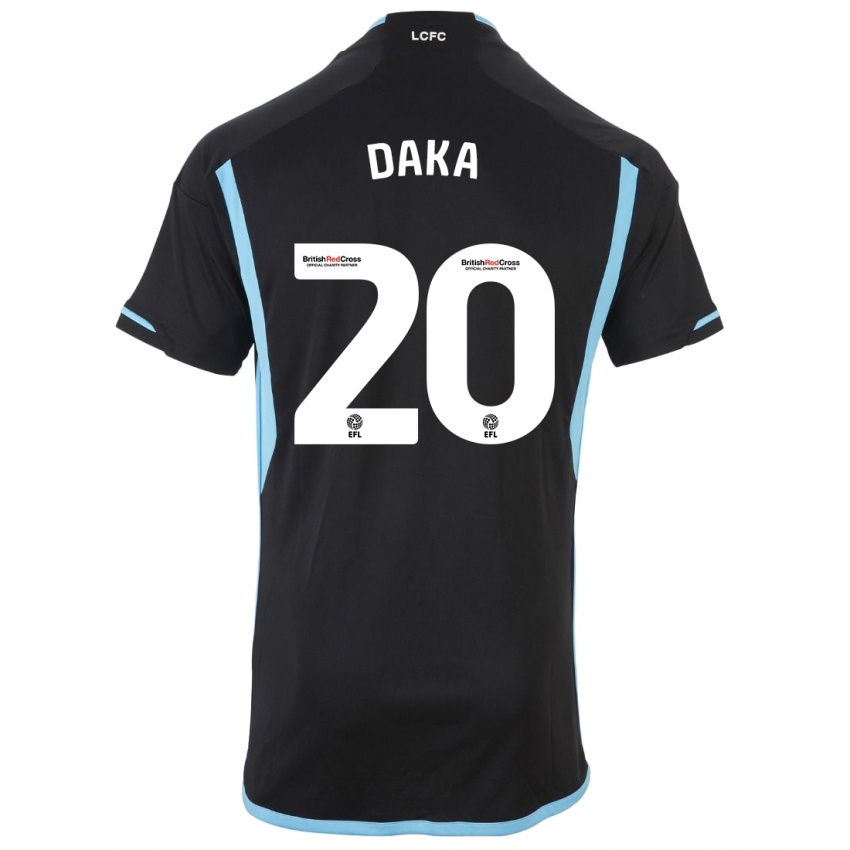 Heren Patson Daka #20 Zwart Uitshirt Uittenue 2023/24 T-Shirt België
