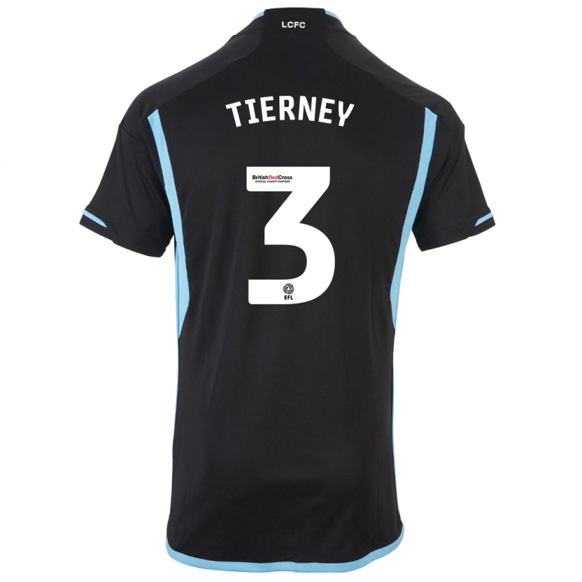 Herren Sam Tierney #3 Schwarz Auswärtstrikot Trikot 2023/24 T-Shirt Belgien