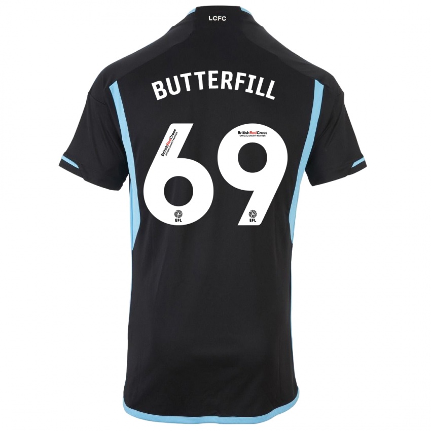 Herren Jack Butterfill #69 Schwarz Auswärtstrikot Trikot 2023/24 T-Shirt Belgien