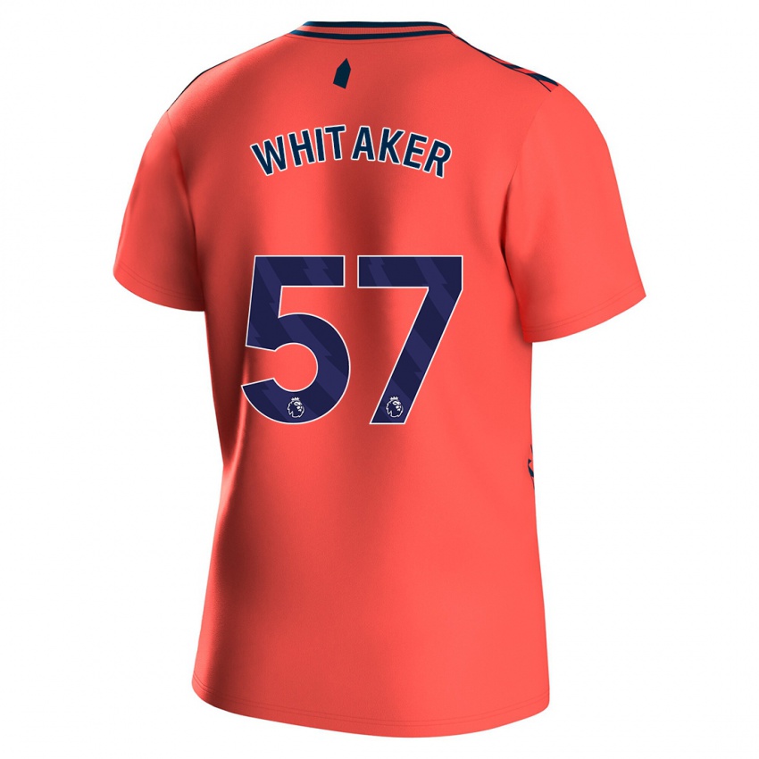 Heren Charlie Whitaker #57 Koraal Uitshirt Uittenue 2023/24 T-Shirt België