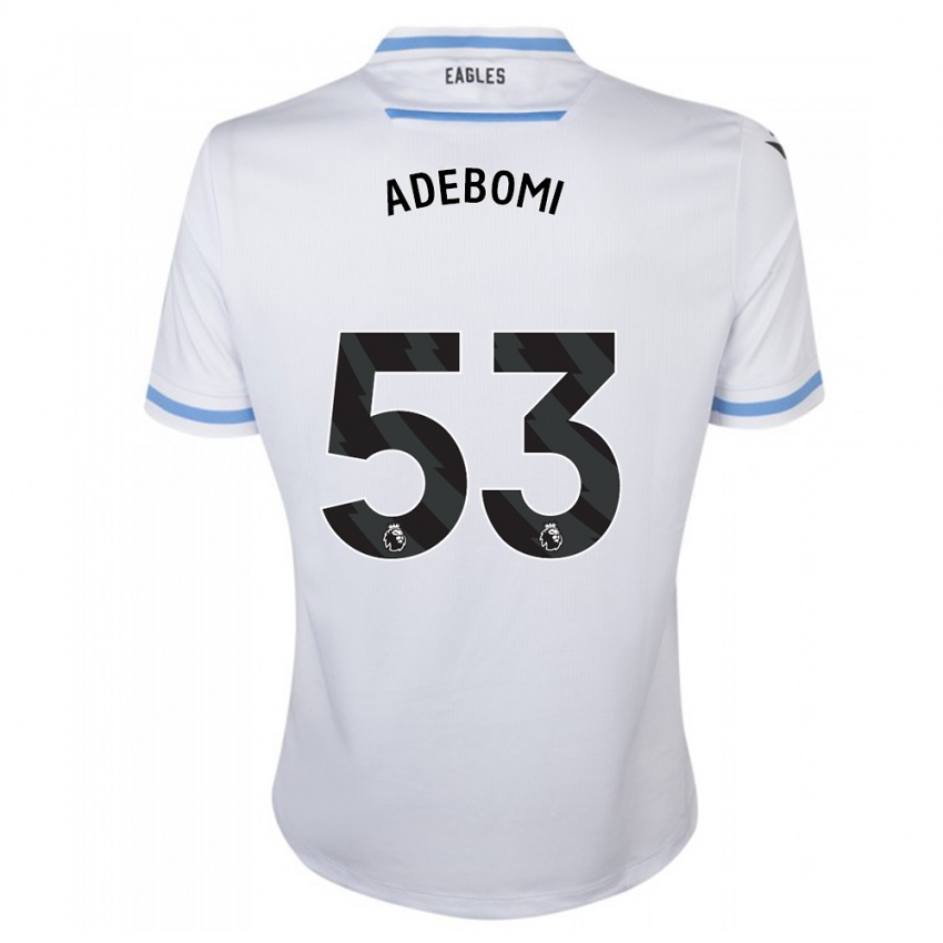 Homme Maillot Ademola Ola-Adebomi #53 Blanc Tenues Extérieur 2023/24 T-Shirt Belgique