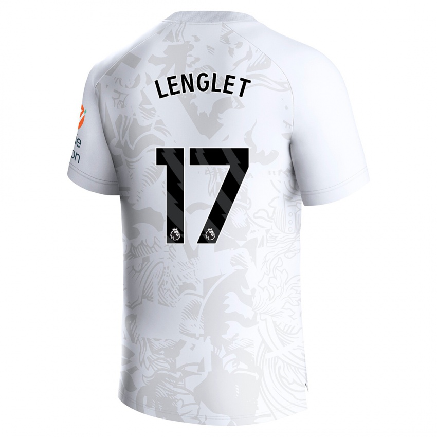 Herren Clement Lenglet #17 Weiß Auswärtstrikot Trikot 2023/24 T-Shirt Belgien