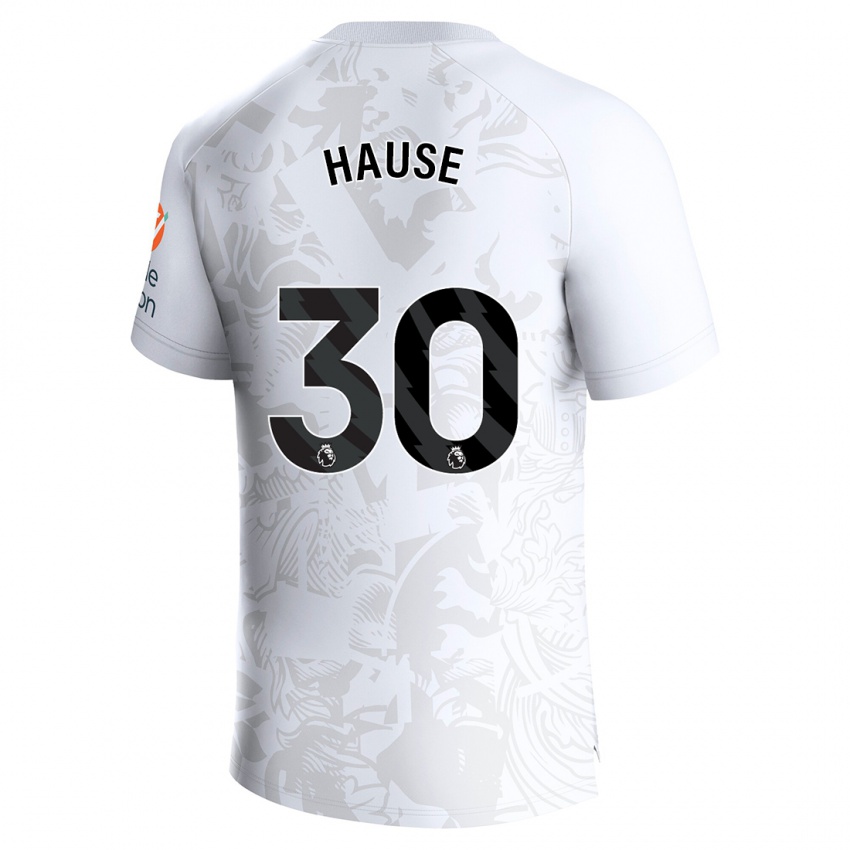 Herren Kortney Hause #30 Weiß Auswärtstrikot Trikot 2023/24 T-Shirt Belgien