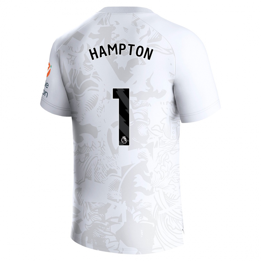 Herren Hannah Hampton #1 Weiß Auswärtstrikot Trikot 2023/24 T-Shirt Belgien