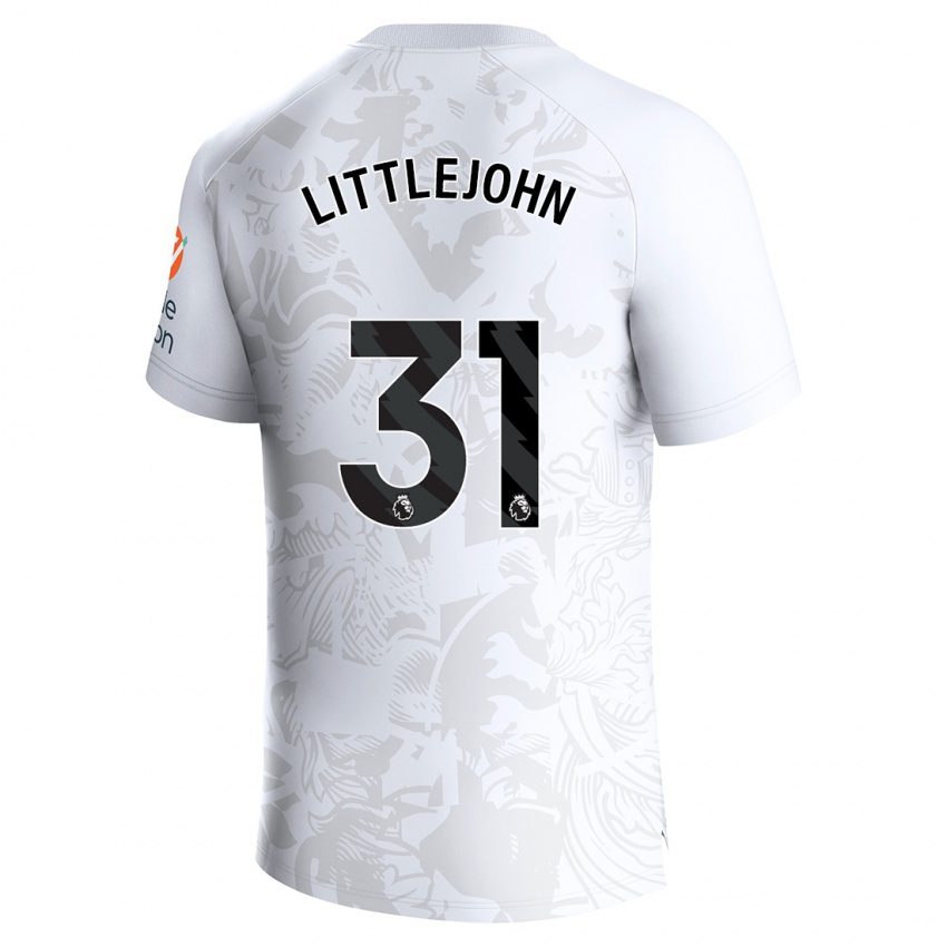 Herren Ruesha Littlejohn #31 Weiß Auswärtstrikot Trikot 2023/24 T-Shirt Belgien