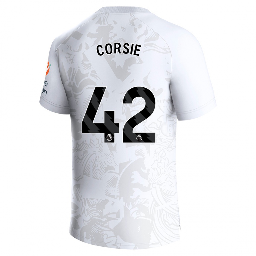 Herren Rachel Corsie #42 Weiß Auswärtstrikot Trikot 2023/24 T-Shirt Belgien