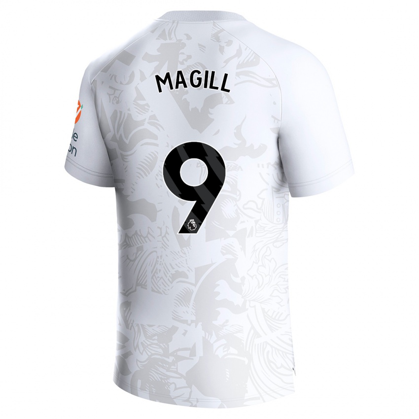 Homme Maillot Simone Magill #9 Blanc Tenues Extérieur 2023/24 T-Shirt Belgique