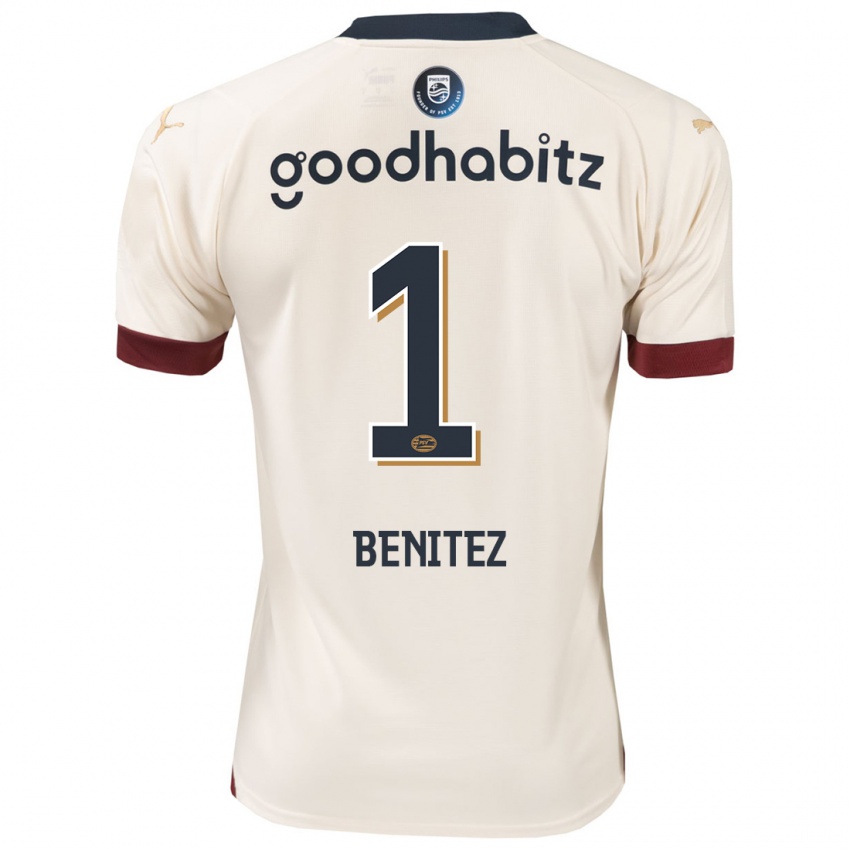 Homme Maillot Walter Benitez #1 Blanc Cassé Tenues Extérieur 2023/24 T-Shirt Belgique
