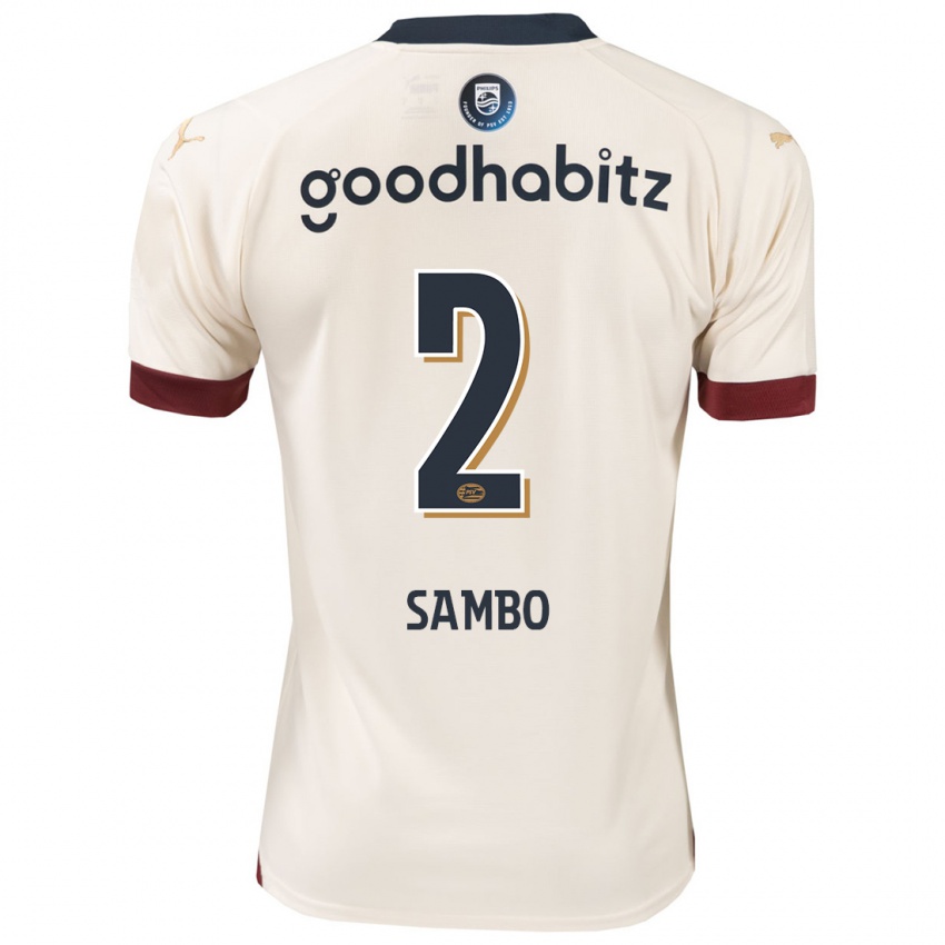 Herren Shurandy Sambo #2 Cremefarben Auswärtstrikot Trikot 2023/24 T-Shirt Belgien