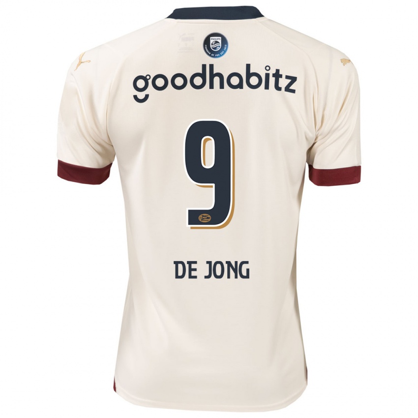 Herren Luuk De Jong #9 Cremefarben Auswärtstrikot Trikot 2023/24 T-Shirt Belgien