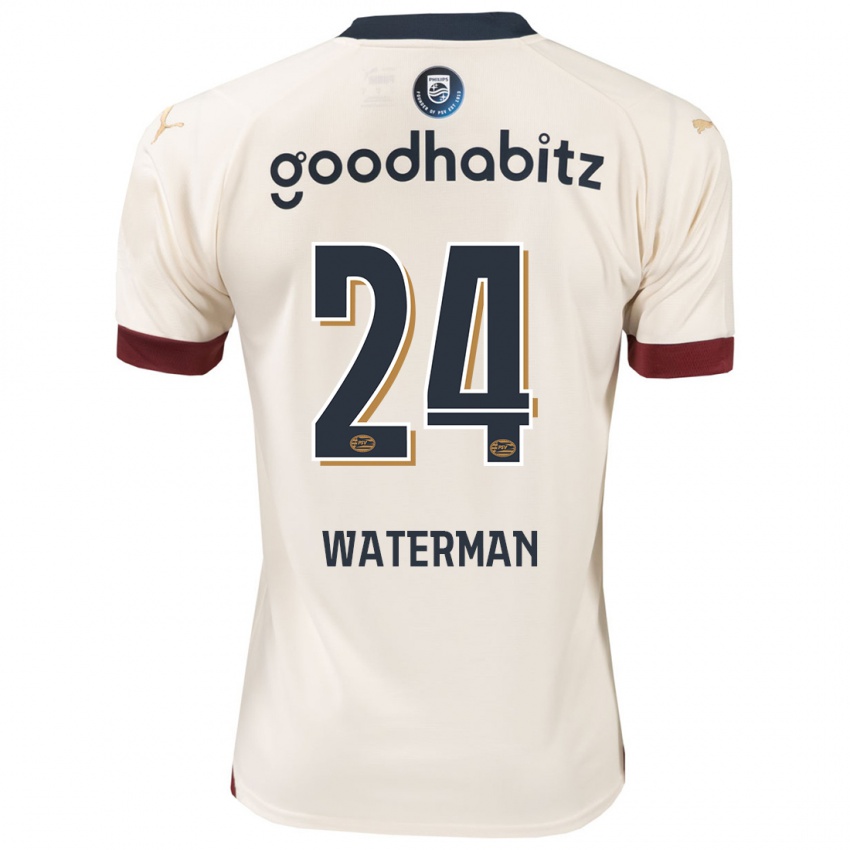Herren Boy Waterman #24 Cremefarben Auswärtstrikot Trikot 2023/24 T-Shirt Belgien