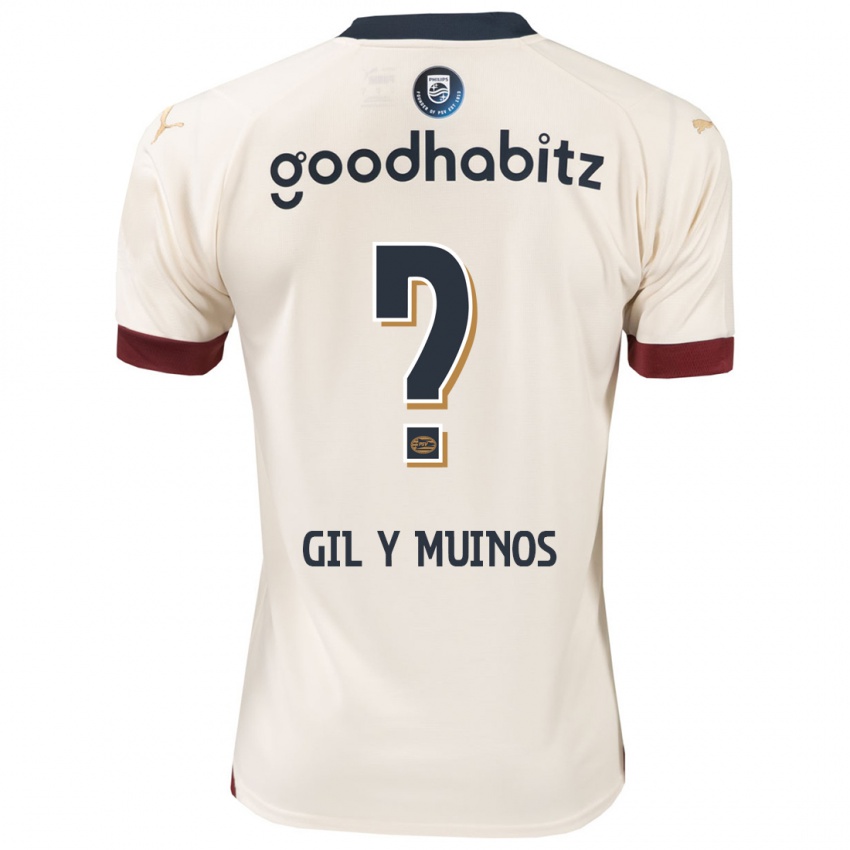 Herren Yael Gil Y Muinos #0 Cremefarben Auswärtstrikot Trikot 2023/24 T-Shirt Belgien