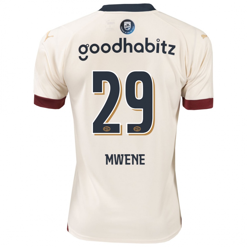 Herren Phillipp Mwene #29 Cremefarben Auswärtstrikot Trikot 2023/24 T-Shirt Belgien