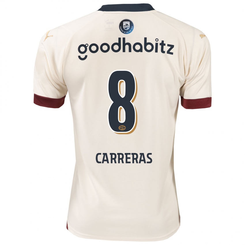 Herren Georgina Carreras #8 Cremefarben Auswärtstrikot Trikot 2023/24 T-Shirt Belgien