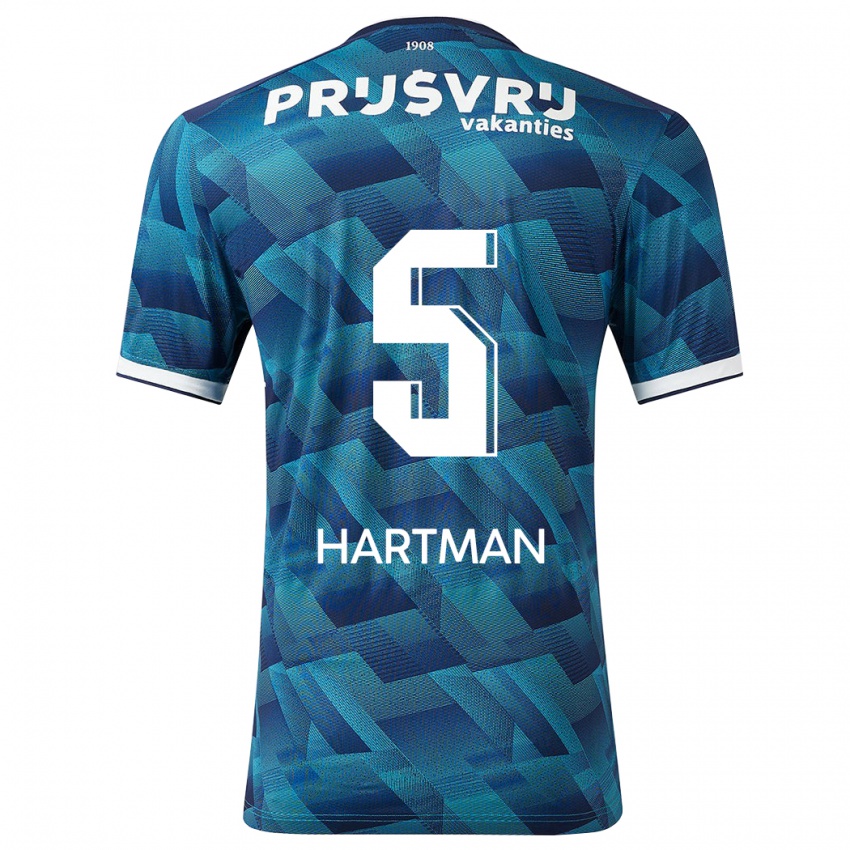 Herren Quilindschy Hartman #5 Blau Auswärtstrikot Trikot 2023/24 T-Shirt Belgien