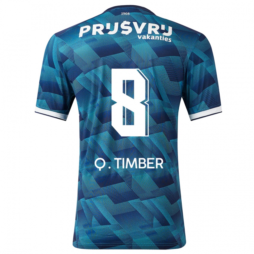 Herren Quinten Timber #8 Blau Auswärtstrikot Trikot 2023/24 T-Shirt Belgien