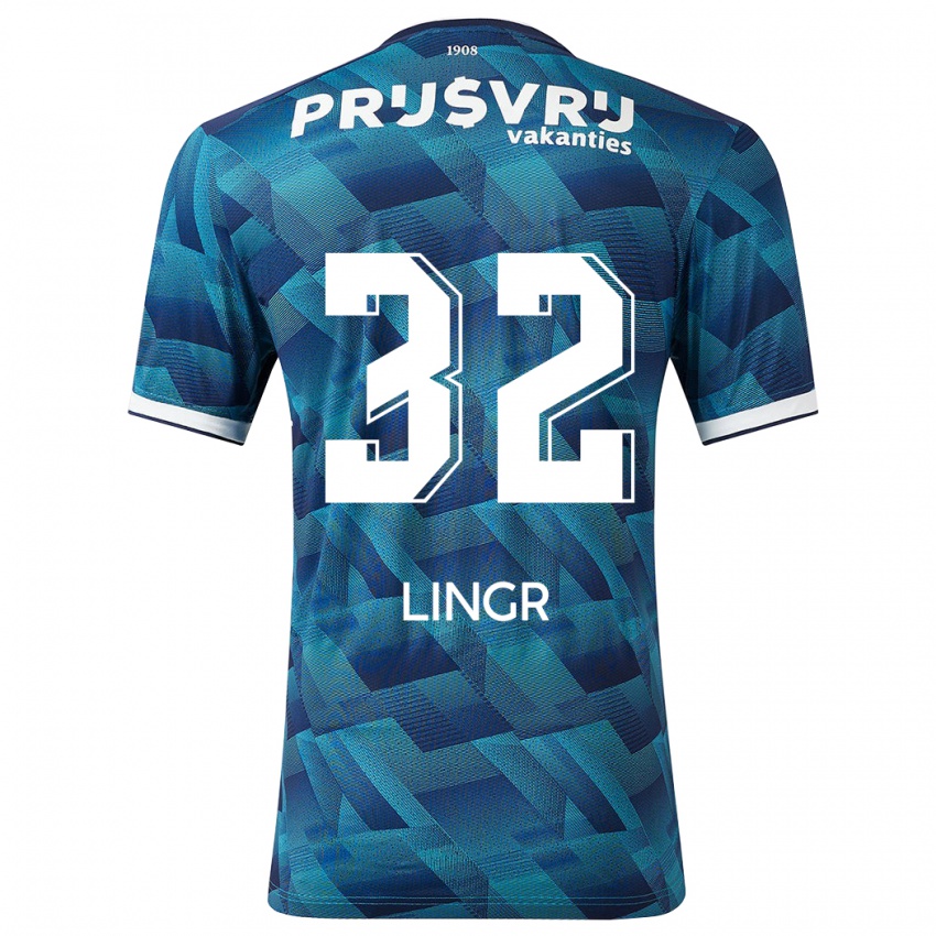 Herren Ondrej Lingr #32 Blau Auswärtstrikot Trikot 2023/24 T-Shirt Belgien