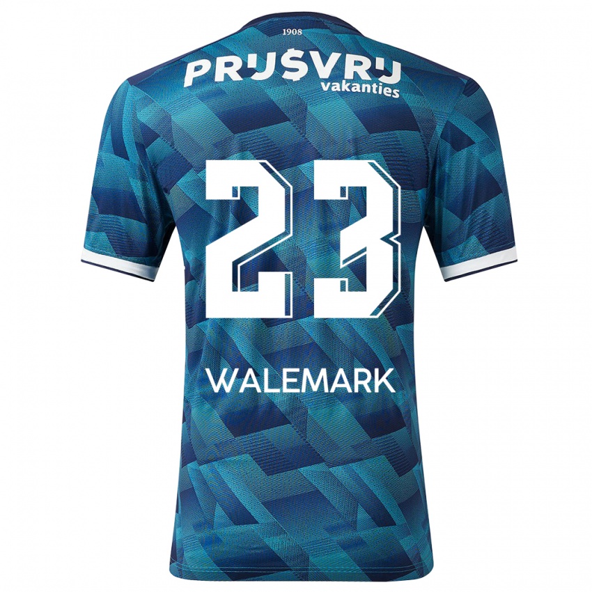 Heren Patrik Walemark #23 Blauw Uitshirt Uittenue 2023/24 T-Shirt België