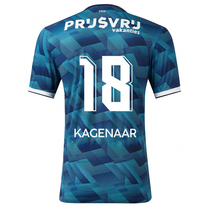Herren Isa Kagenaar #18 Blau Auswärtstrikot Trikot 2023/24 T-Shirt Belgien