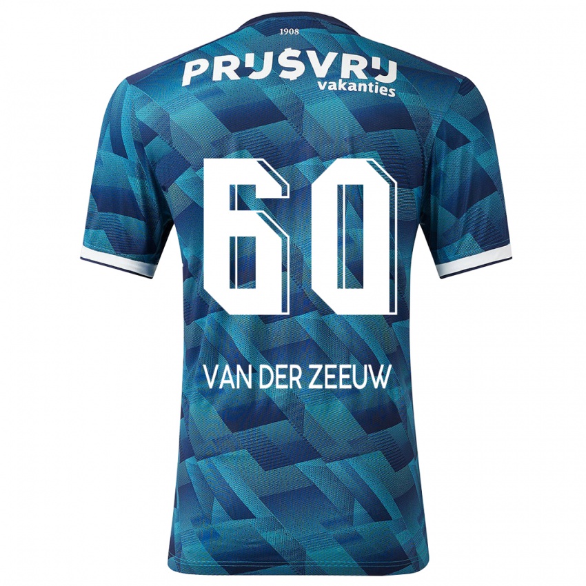 Homme Maillot Twan Van Der Zeeuw #60 Bleu Tenues Extérieur 2023/24 T-Shirt Belgique