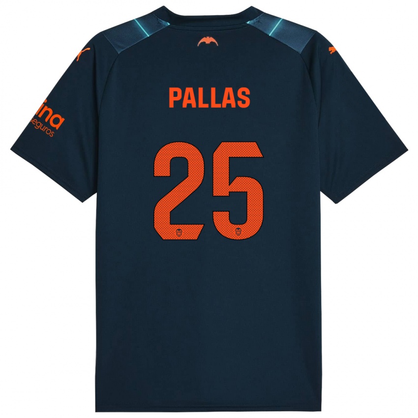Herren Nerea Pallas #25 Marineblau Auswärtstrikot Trikot 2023/24 T-Shirt Belgien