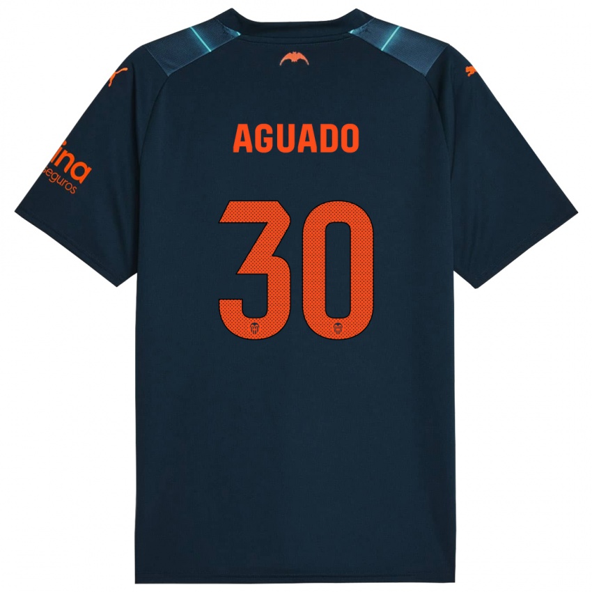 Heren Julia Aguado #30 Marineblauw Uitshirt Uittenue 2023/24 T-Shirt België