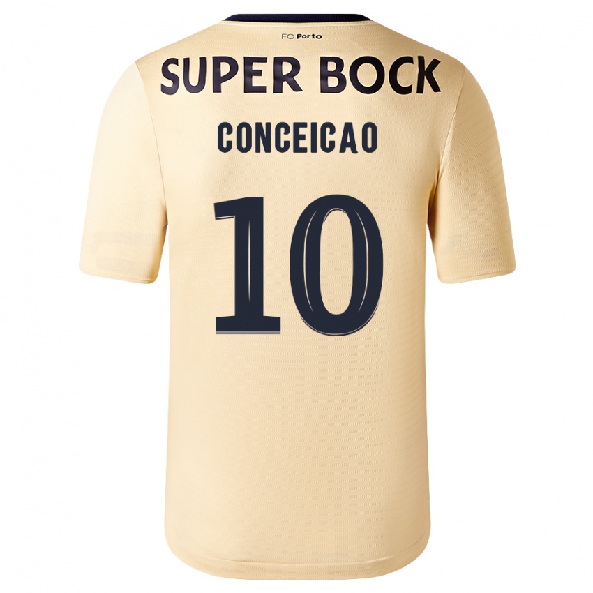 Heren Francisco Conceicao #10 Beige-Gouden Uitshirt Uittenue 2023/24 T-Shirt België