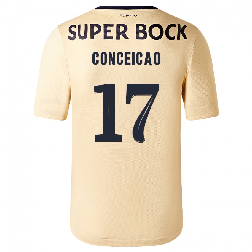 Heren Rodrigo Conceicao #17 Beige-Gouden Uitshirt Uittenue 2023/24 T-Shirt België