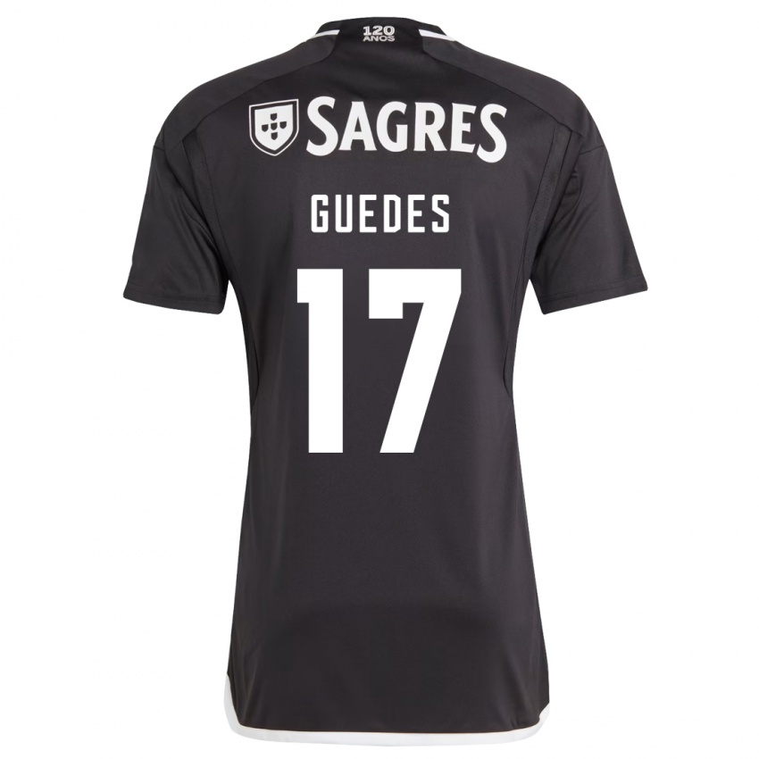 Heren Goncalo Guedes #17 Zwart Uitshirt Uittenue 2023/24 T-Shirt België