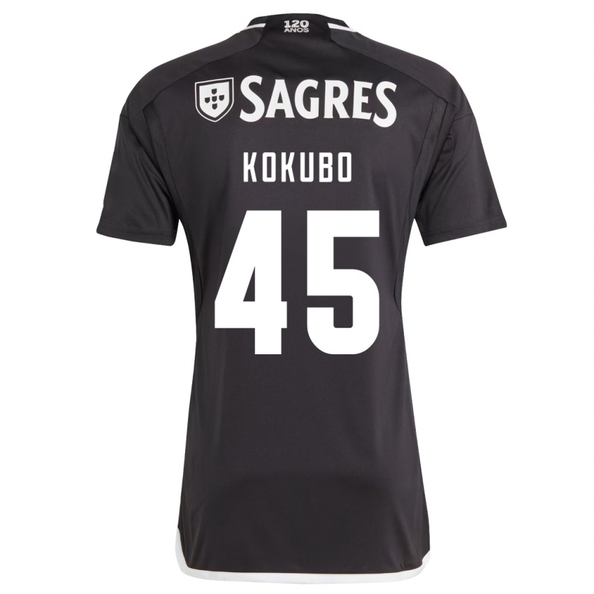 Herren Leo Kokubo #45 Schwarz Auswärtstrikot Trikot 2023/24 T-Shirt Belgien